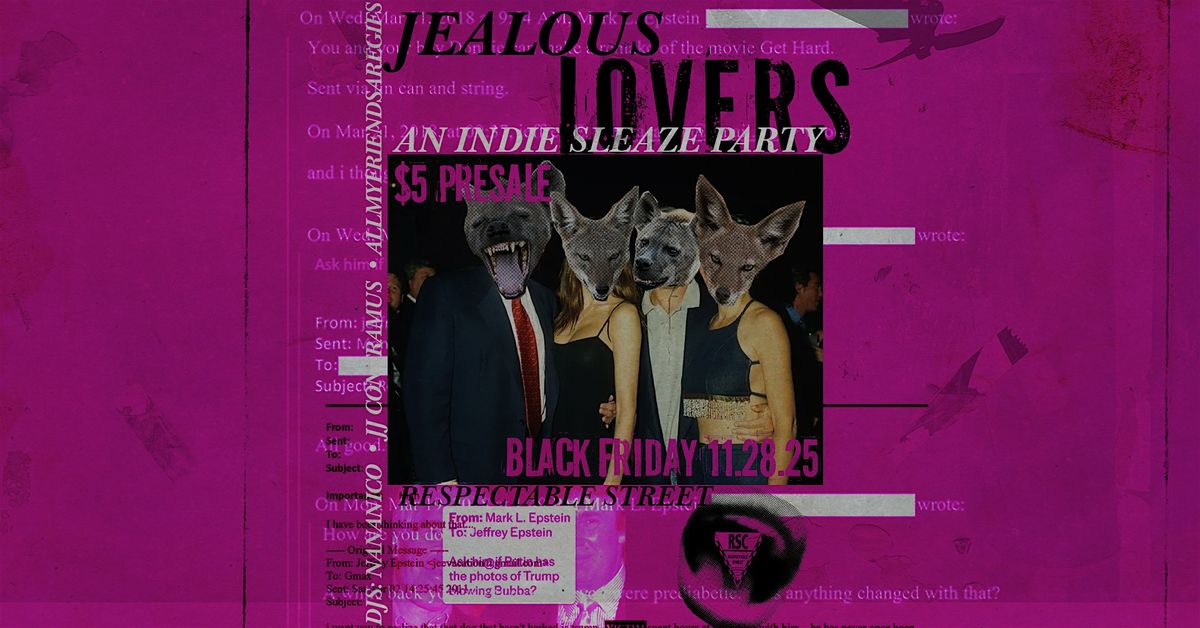 Jealous Lovers: An Indie Sleaze Party, 28 November | Event in West Palm Beach | AllEvents