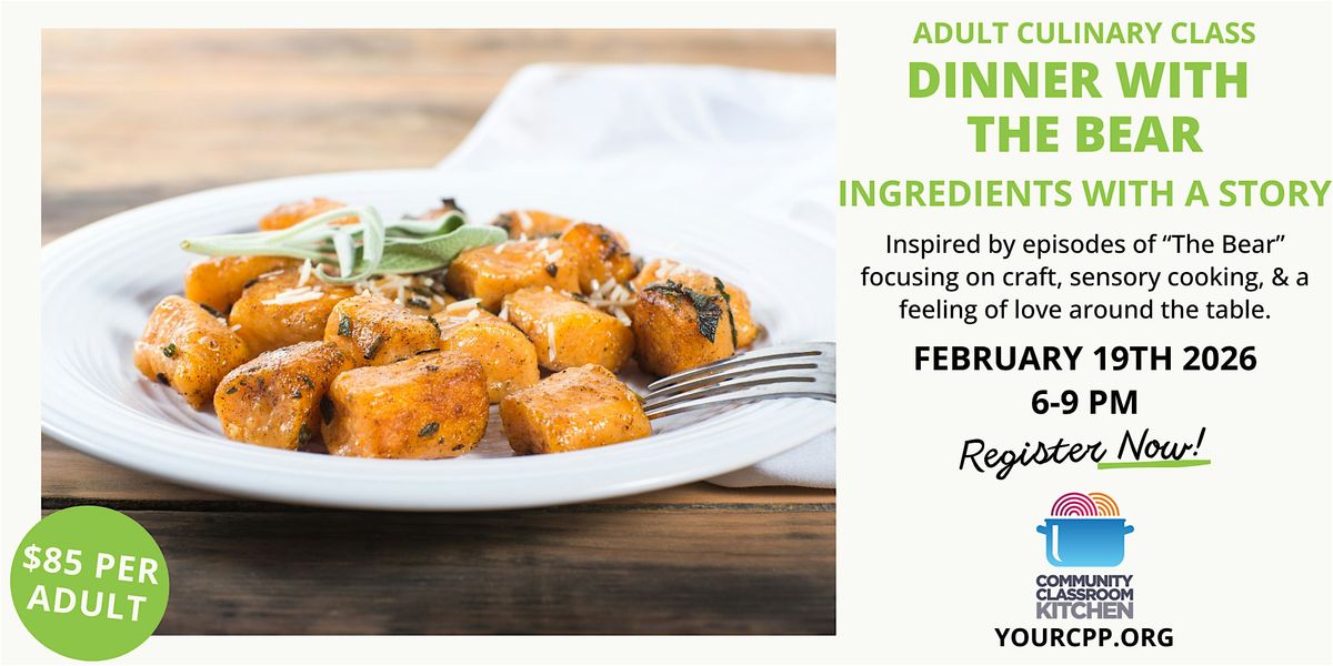 Adult Culinary Class - Dinner with The Bear: Ingredients with a Story, 19 February | Event in Delray Beach