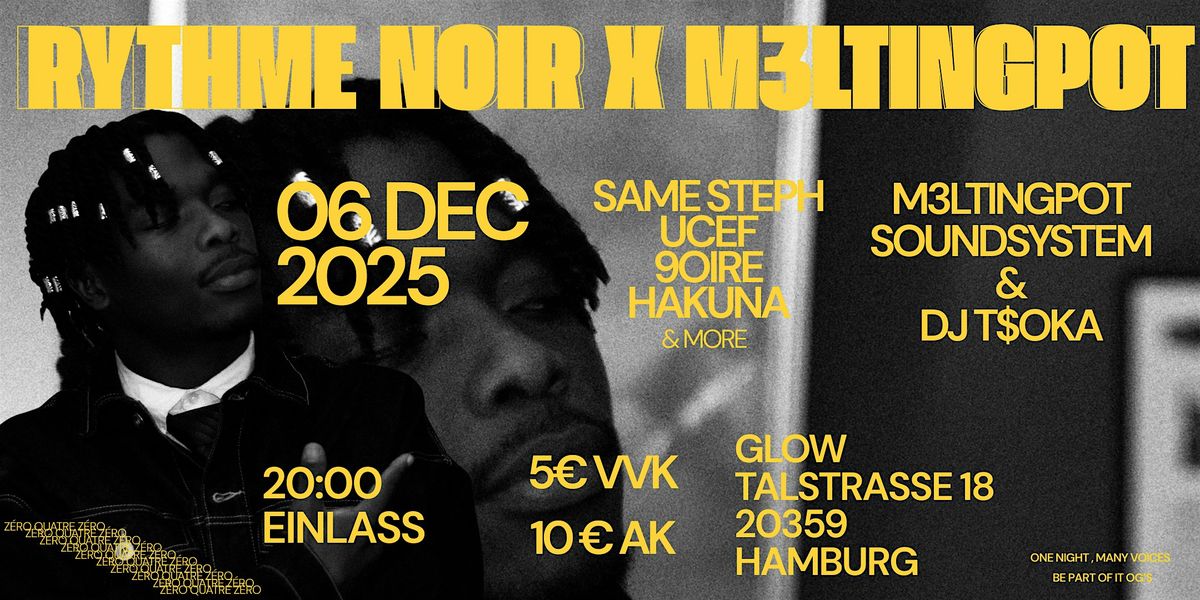 RYTHME NOIR X M3LTINGPOT DECEMBER, 6 December | Event in Hamburg | AllEvents