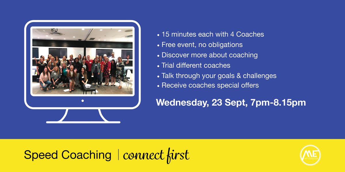 Online Speed Coaching 15 Minutes With 4 Coaches! on AllEvents.in