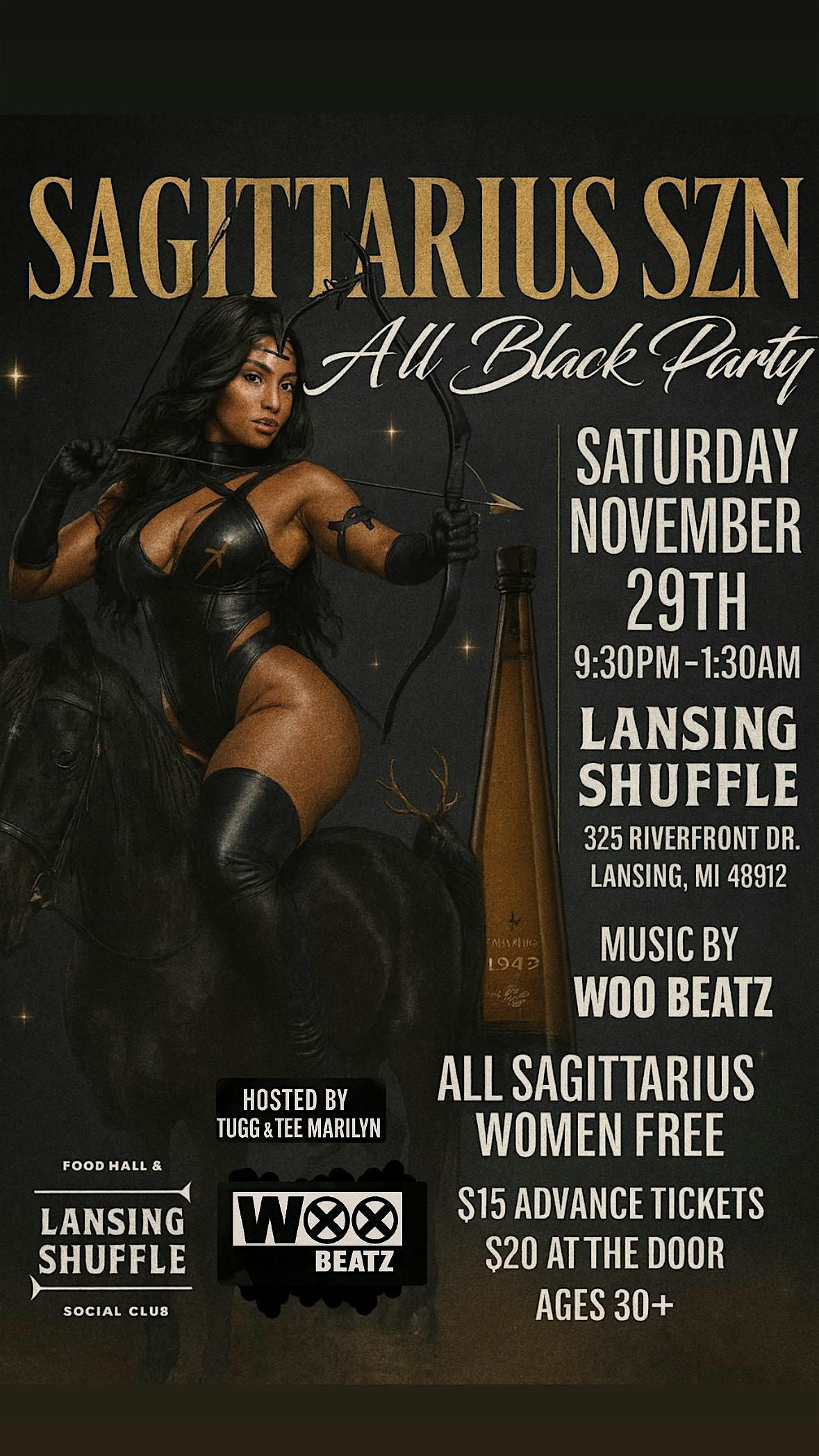 Sagittarius Szn All Black Party | Event in Lansing | AllEvents