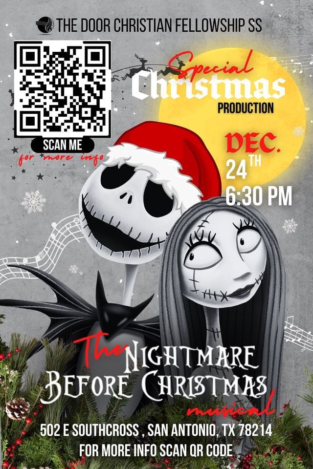 The Nightmare Before Christmas Musical, The Door CFC SATX, San Antonio The Nightmare Before Christmas Musical