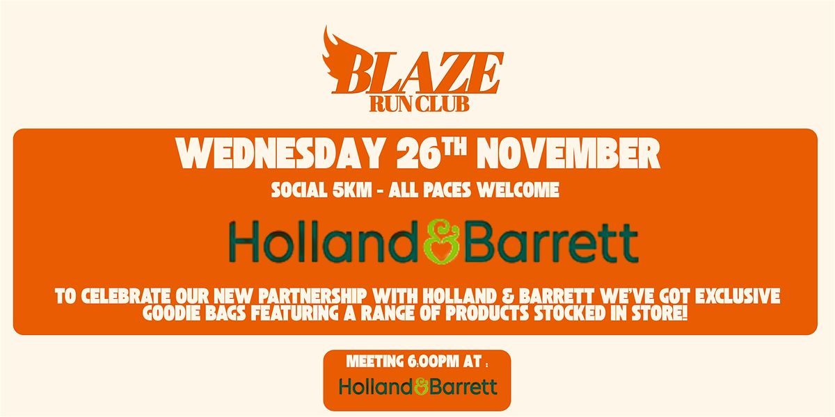 Blaze Run Club x Holland & Barrett - Manchester | Event in Manchester | AllEvents