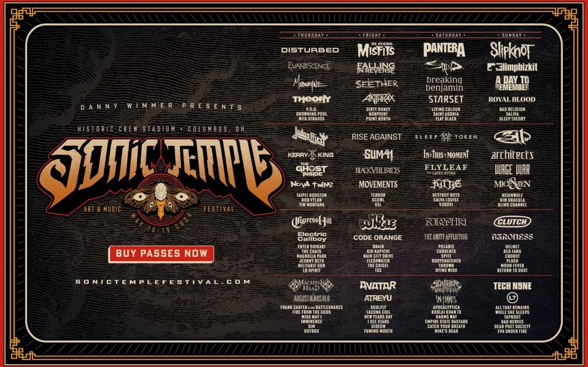 Sonic Temple Art + Music Festival - Thursday, 14 May | Event in Columbus | AllEvents