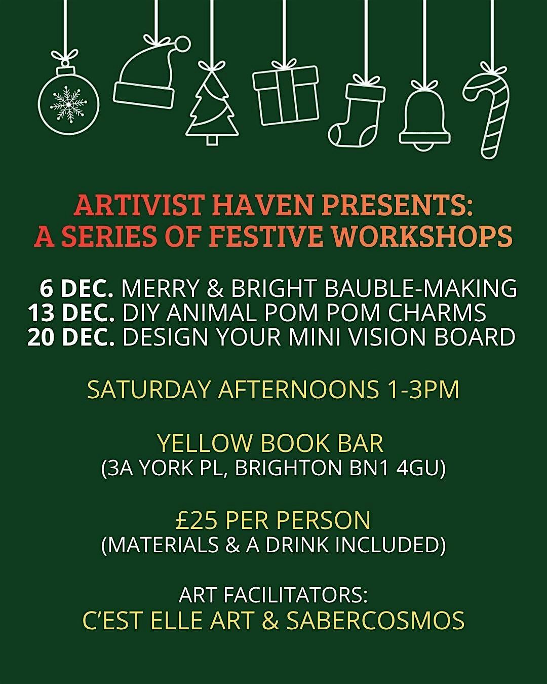 A SERIES OF FESTIVE WORKSHOPS | Event in Brighton and Hove | AllEvents