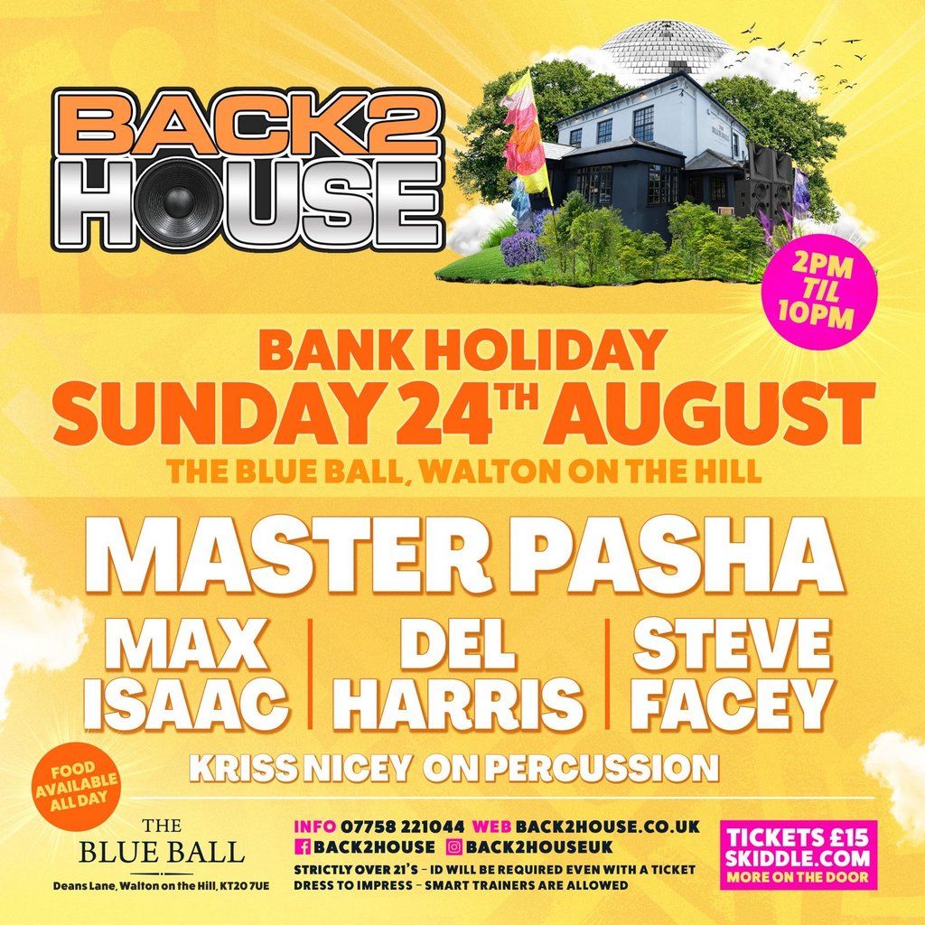 Back2house, 24 August | Event in Epsom | AllEvents