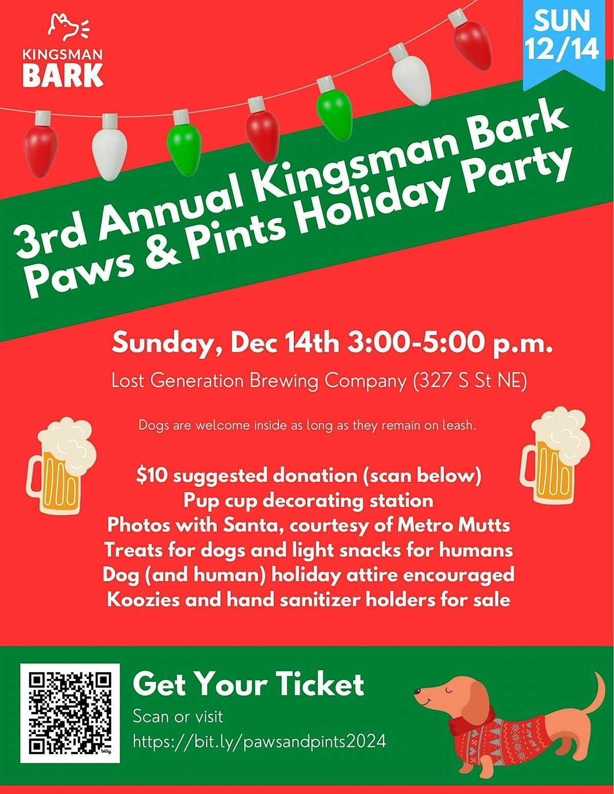 2025 Paws and Pints Holiday Party, 14 December | Event in Washington | AllEvents
