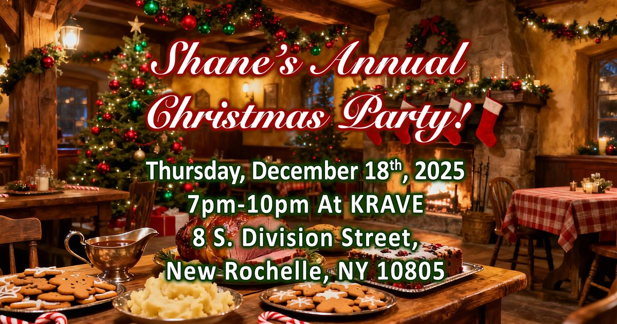Shane's Annual Christmas Party, 18 December | Event in New Rochelle | AllEvents