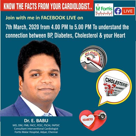 Facebook Live On 7th March 2020 From 4pm 5pm At Dr E Babu Indian
