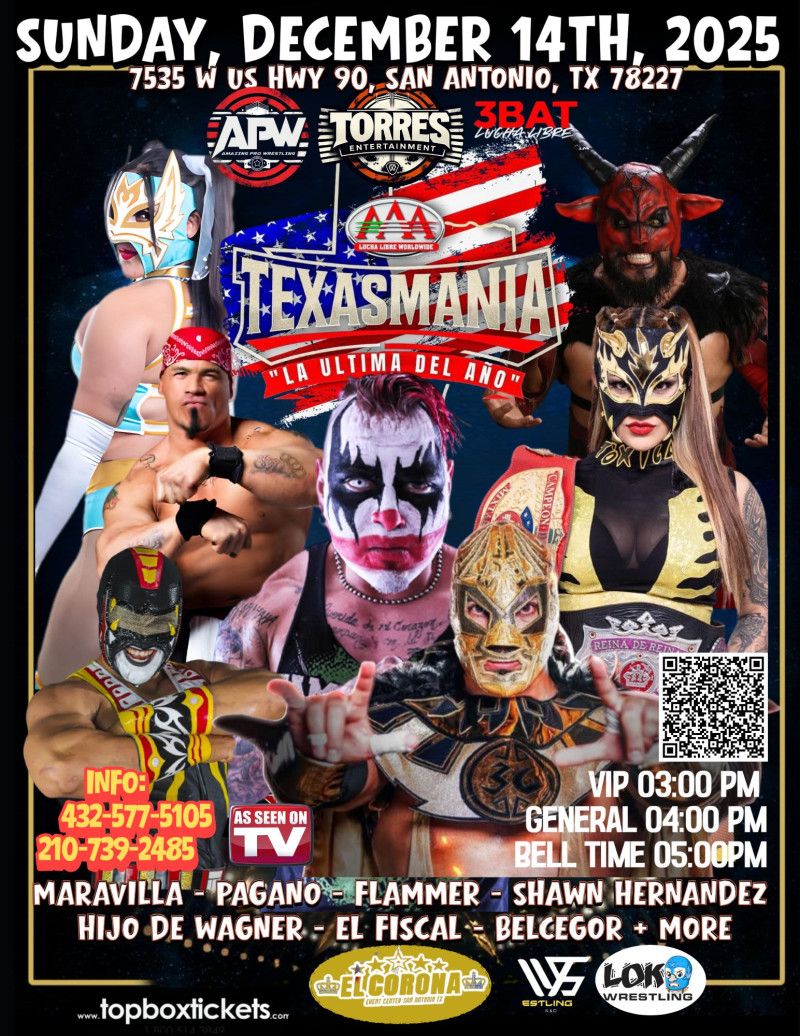 Lucha Libre: TexasMania AAA, 6 December | Event in Houston | AllEvents