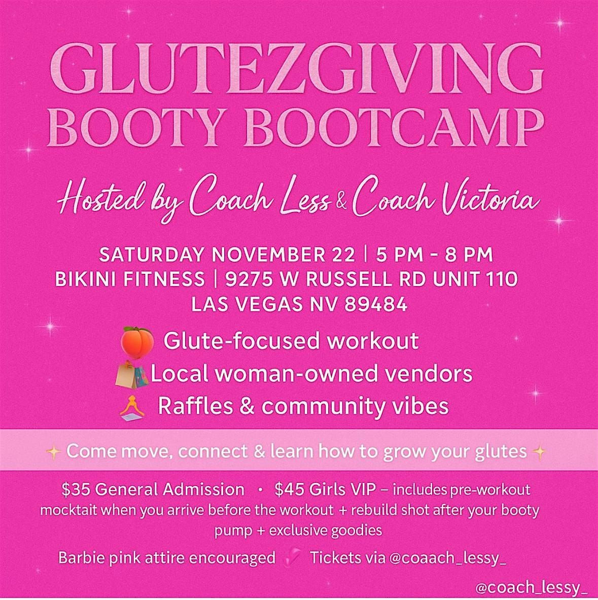 GLUTEZGIVING BOOTY BOOTCAMP, 22 November | Event in Las Vegas | AllEvents