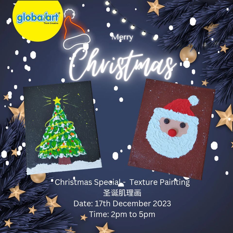 Christmas Special Texture Painting , Global Art Adda Heights, Johor