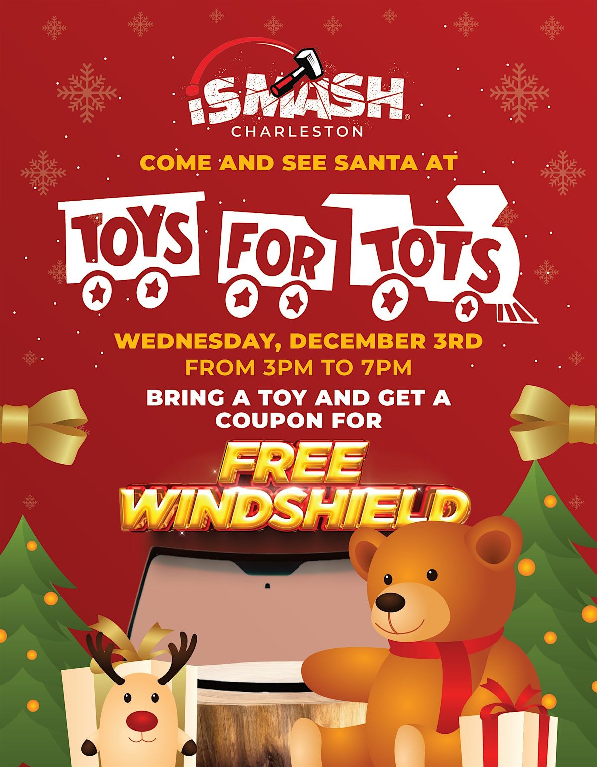 Smash for a Cause: Toys for Tots Event at iSmash Charleston!, 3 December | Event in Charleston | AllEvents