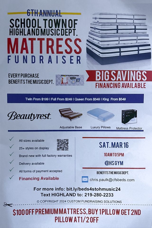 STOH Music Department Mattress Fundraiser , Highland High School, 16