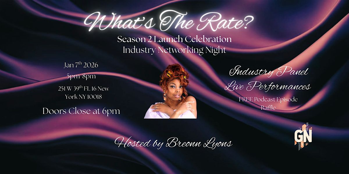 Season 2 Launch Celebration + Industry Networking Event, 7 January | Event in New York | AllEvents