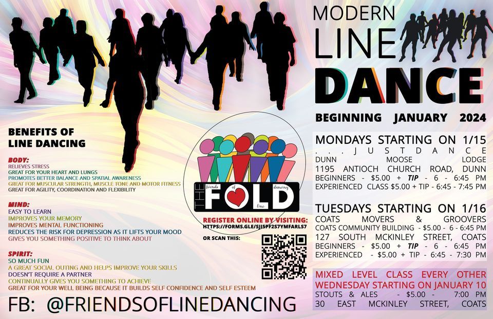 FOLD Beginner Line Dancing at Coats Community Building, Coats