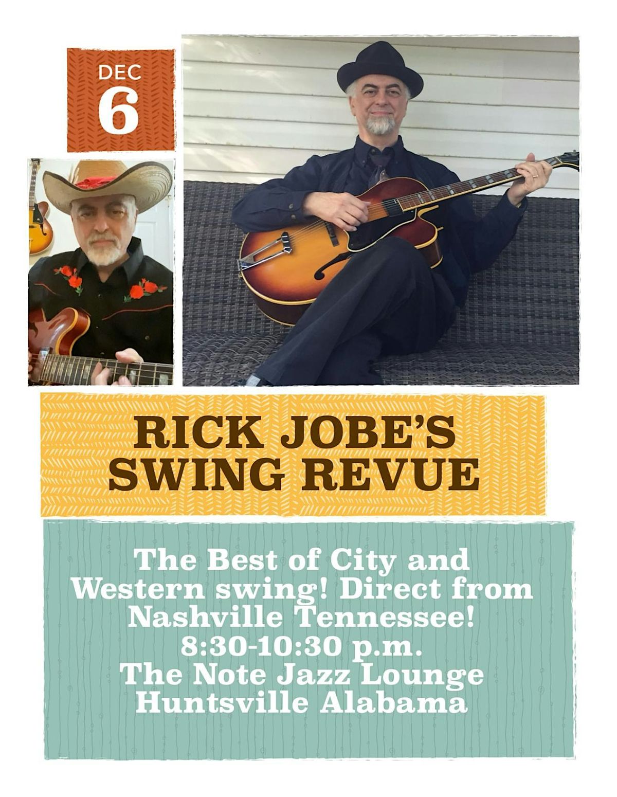 Rick Jobe's Swing Revue at The Note Jazz Lounge, 6 December | Event in Huntsville | AllEvents