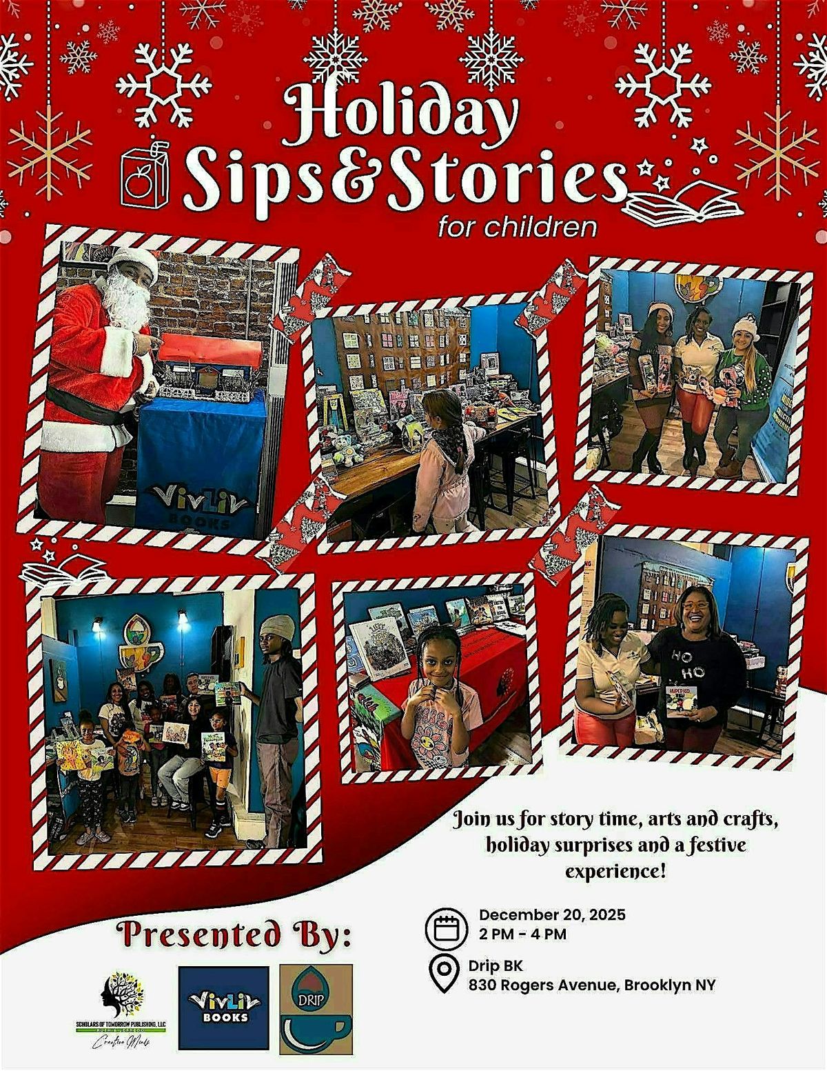 Holiday Sips & Stories for Children, 20 December | Event in Brooklyn | AllEvents
