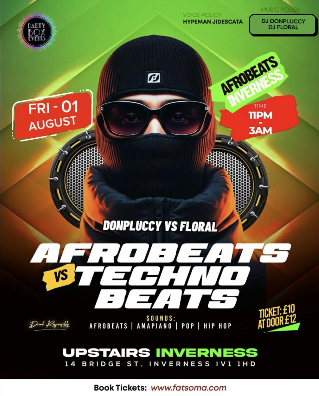 AFROBEATS INVERNESS (AFROBEATS VS TECHNO BEATS), 1 August | Event in Inverness | AllEvents