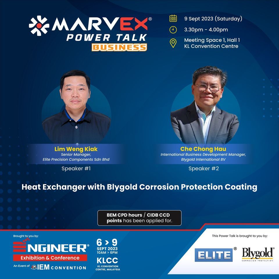 ENGINEER & MARVEX 2023 Power Talk Heat Exchanger with Blygold