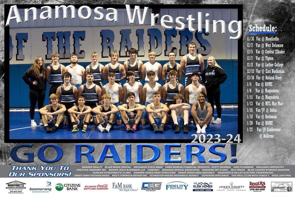 Home Varsity Meet Senior Night, Anamosa High School, January 4 2024