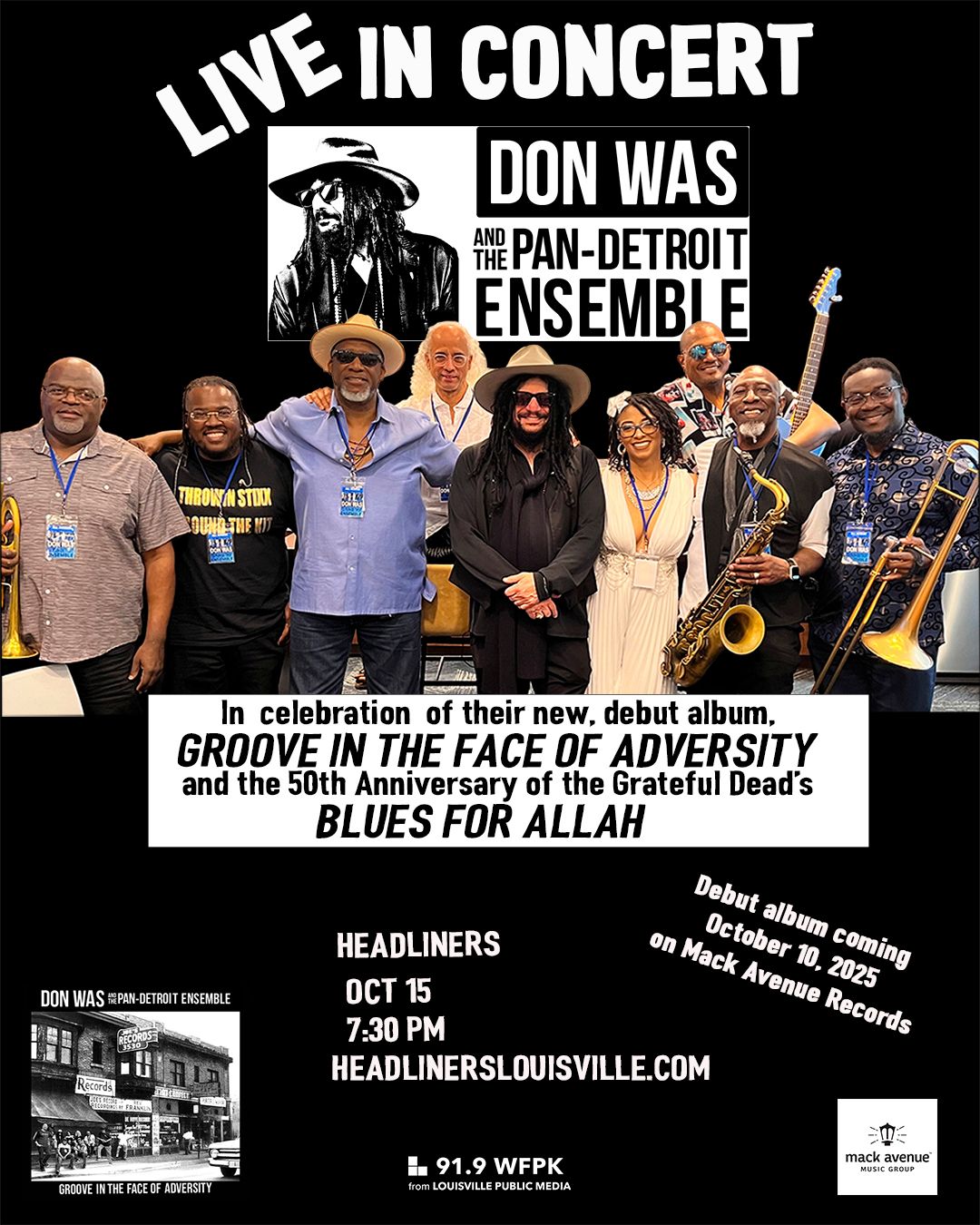 Don Was and the Pan-Detroit Ensemble Celebrate the 50th Anniversary of the Grateful Dead’s Blues for Allah at Alys Robinson Stephens PAC, 6 February