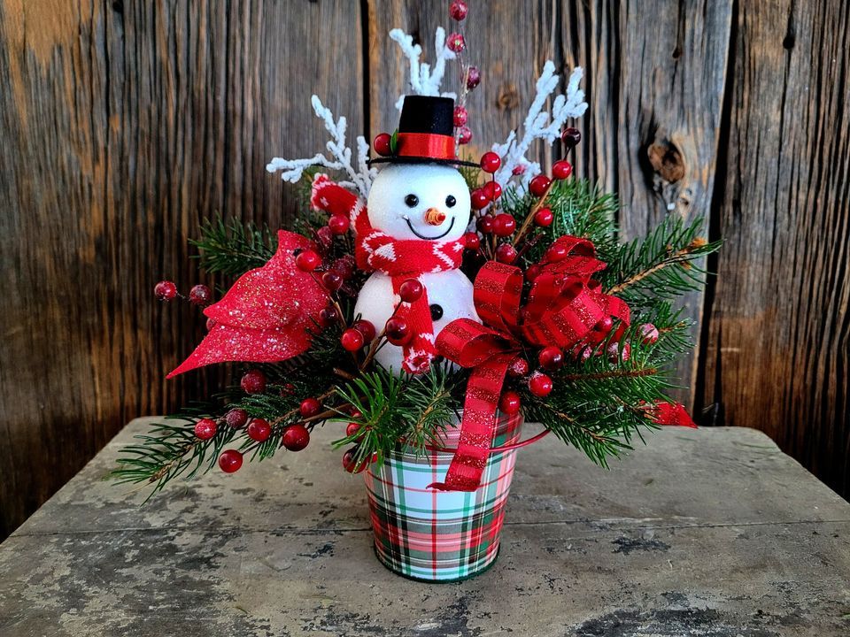 Kids Holiday Snowman Arrangement, Casey's Outdoor Solutions Garden