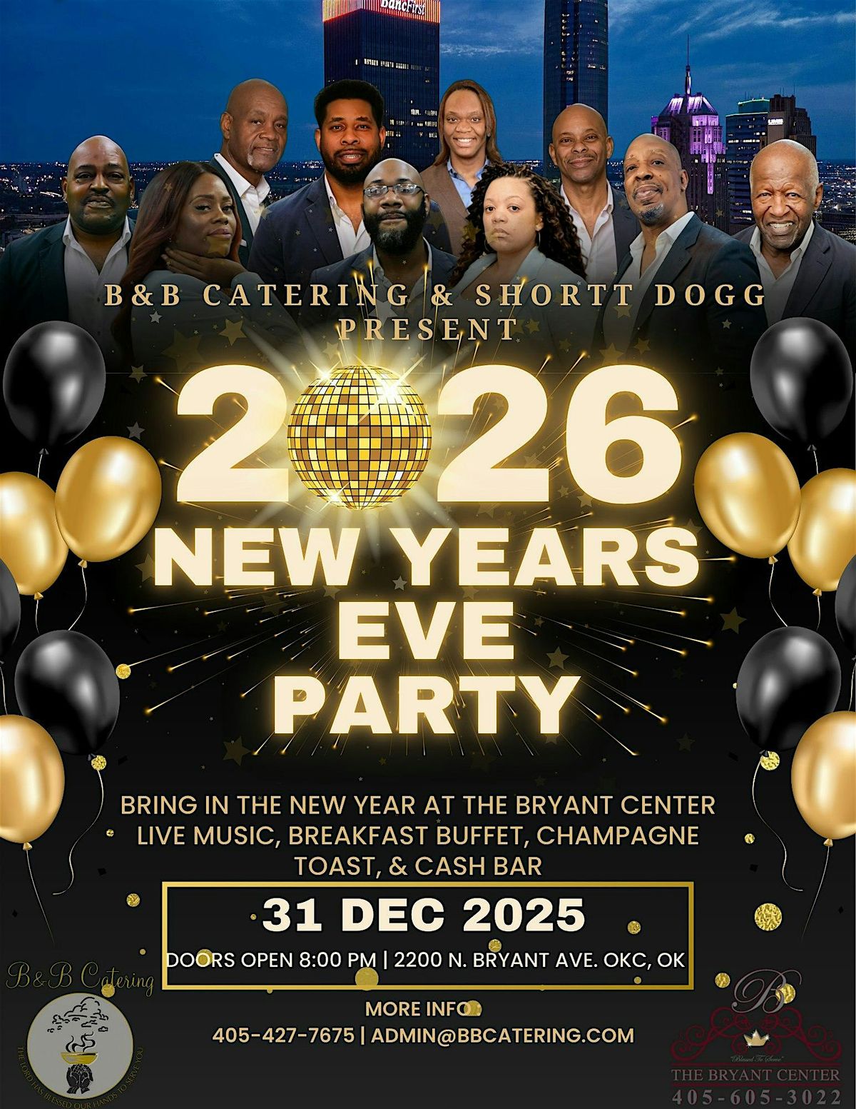 B&B Catering & Shortt Dogg Presents NYE Bash '26, 31 December | Event in Oklahoma City | AllEvents