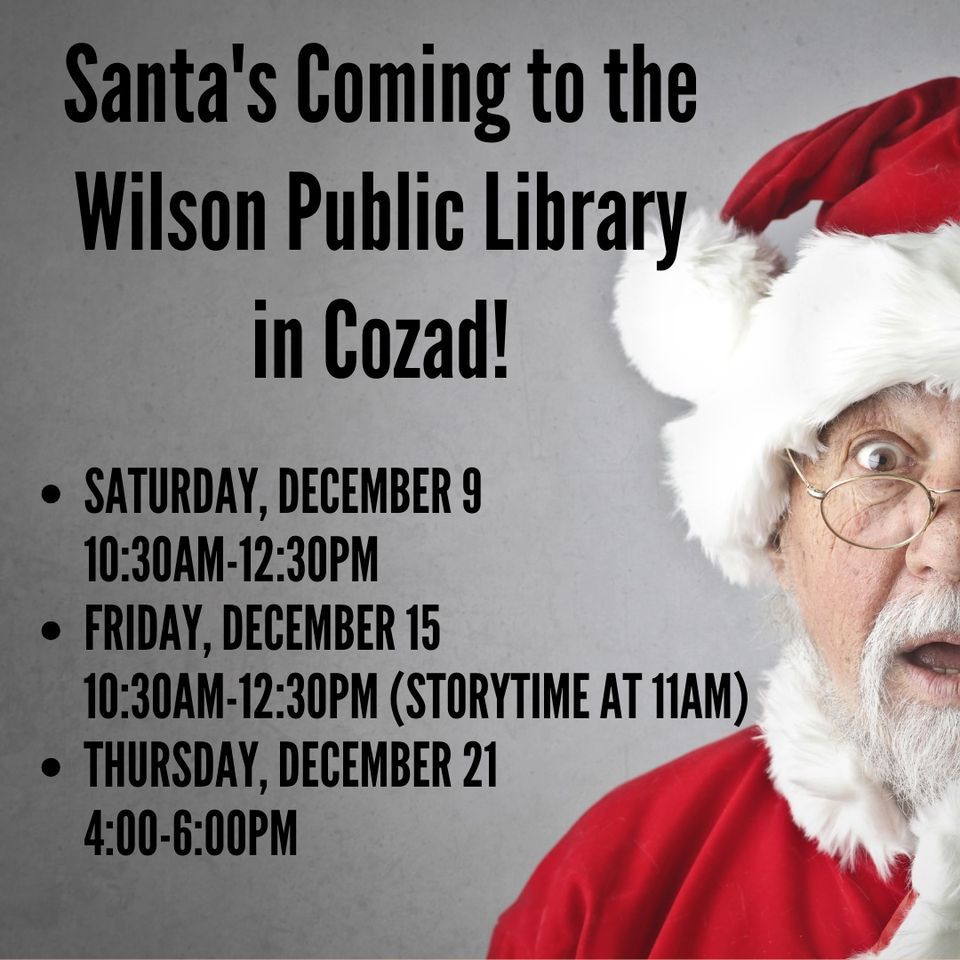 Santa at the Library, Wilson Public Library, Cozad, 9 December 2023 ...