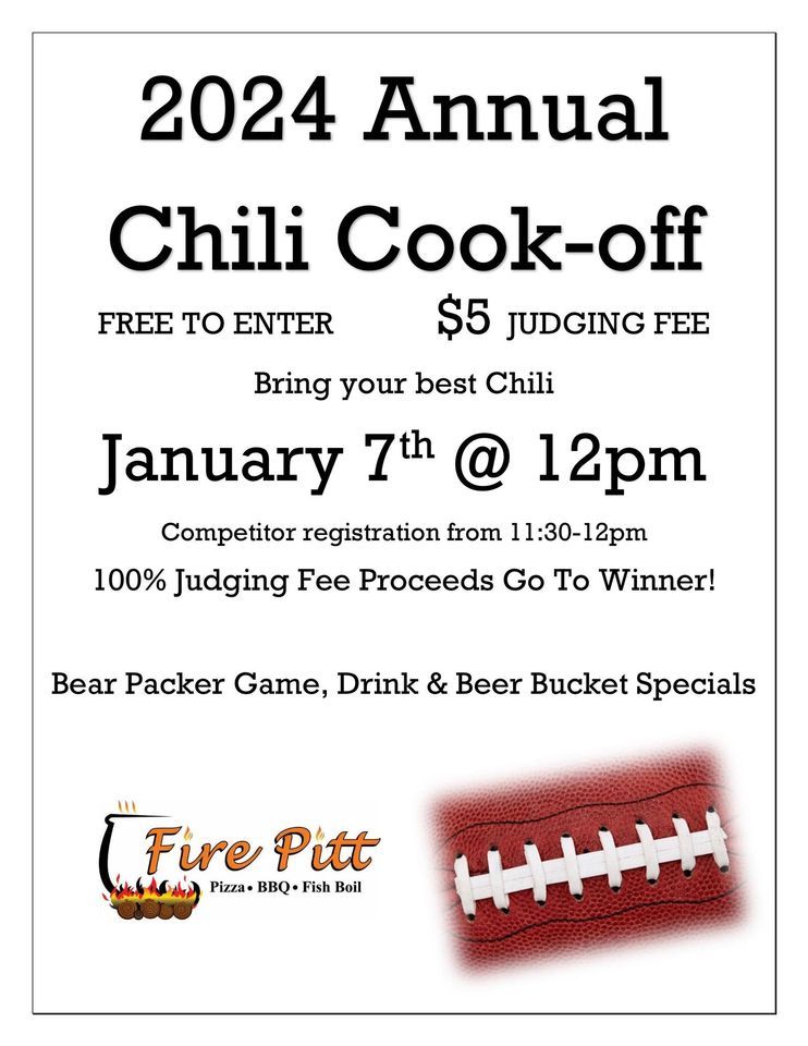 Fire Pitts 2023 Annual Chili Cookoff, Fire Pitt, Trevor, January 7