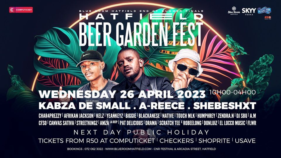 Hatfield Beer Garden Fest Wed 26 April 2023 (Next Day Holiday), Blue