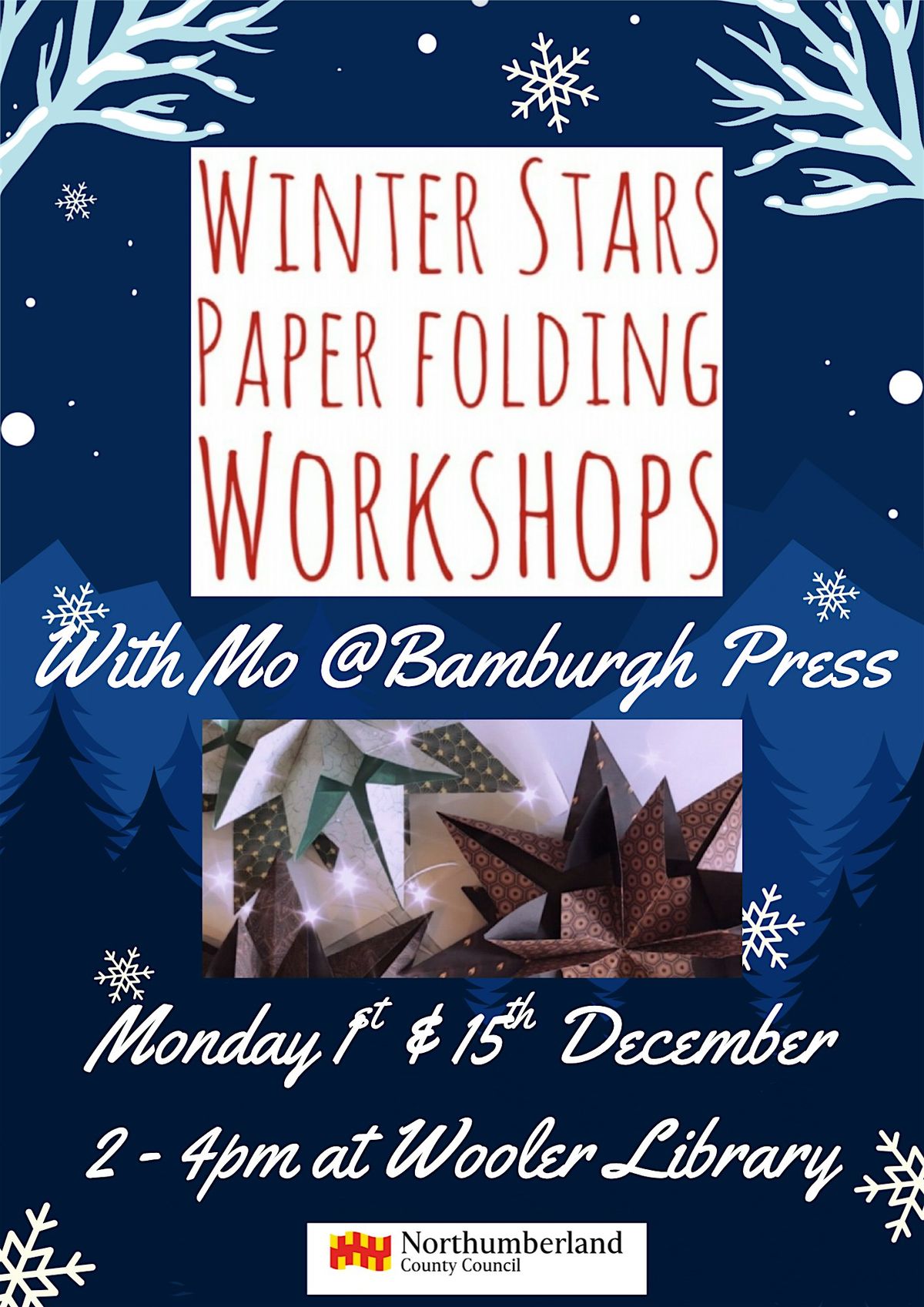 *WOOLER LIBRARY* - Paper Star Folding, 1 December | Event in Wooler | AllEvents