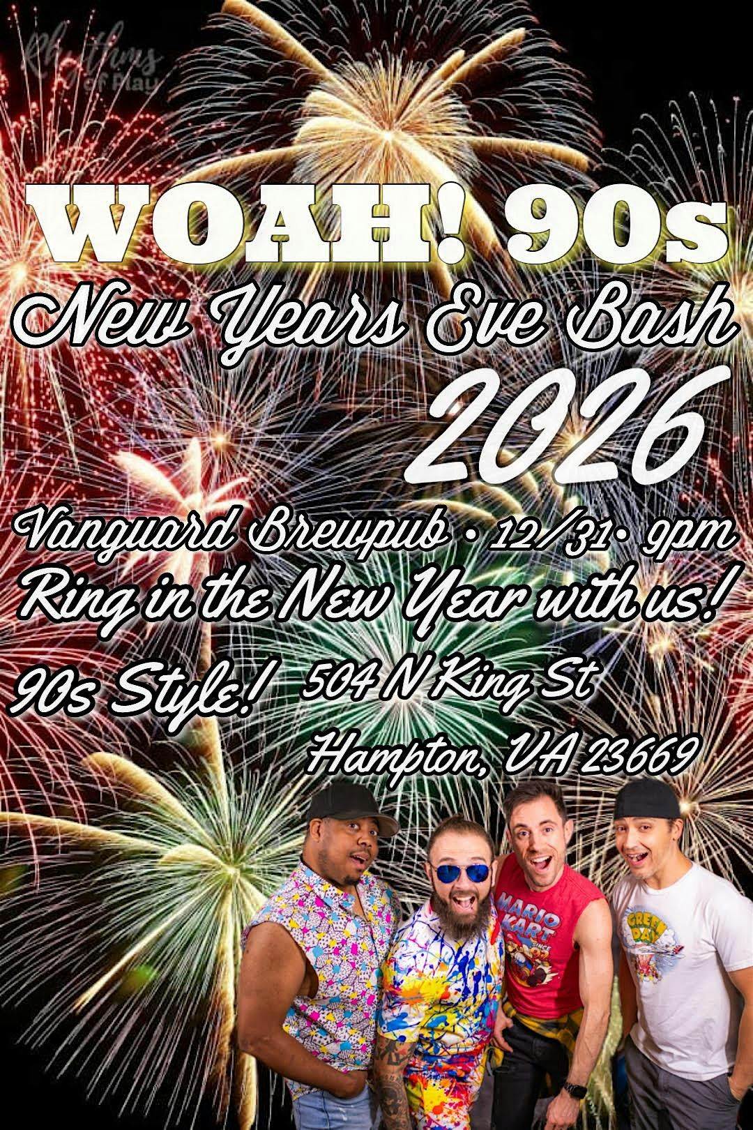 NYE Woah 90s at THE VANGUARD Brewpub  in Hampton, 31 December | Event in Hampton | AllEvents