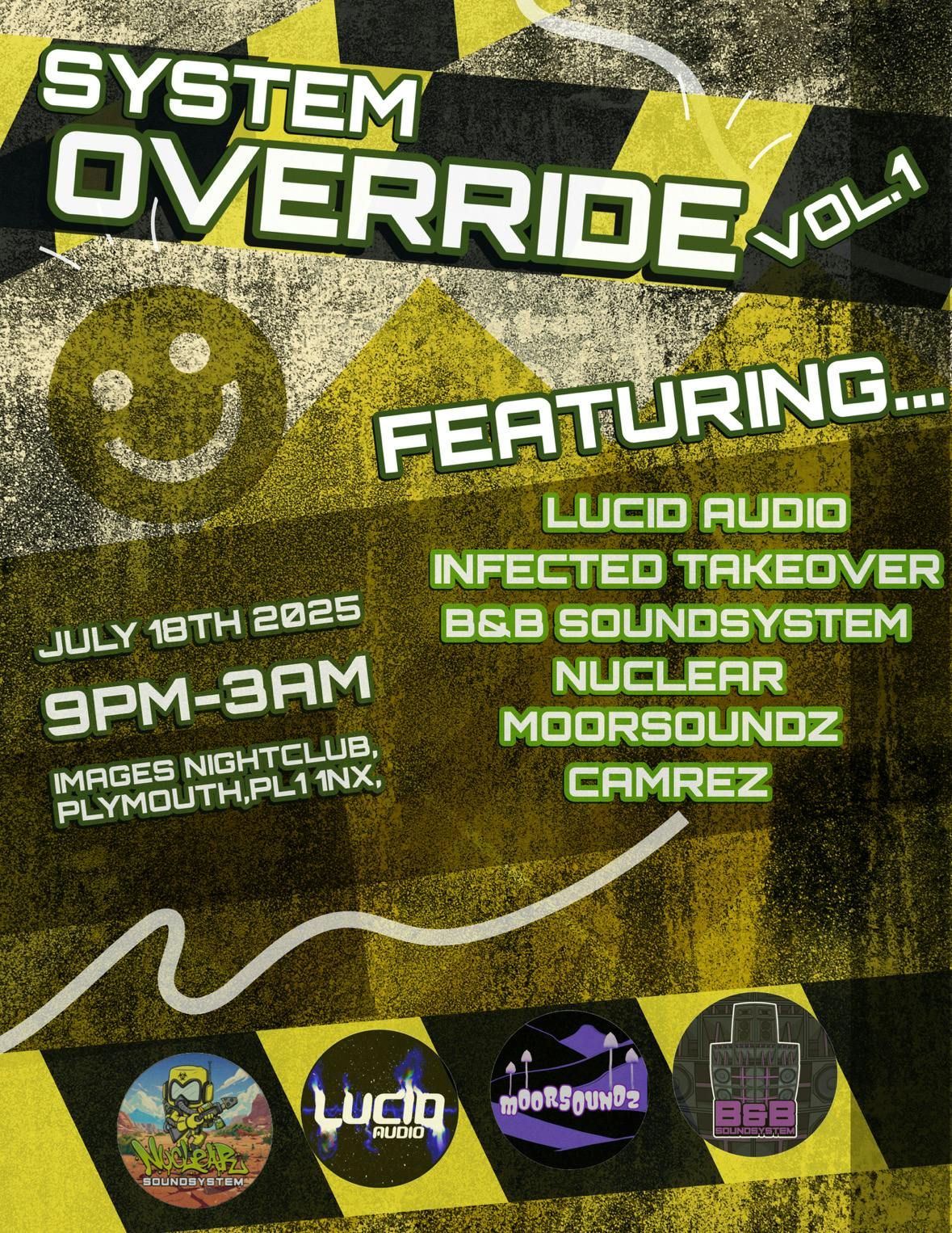SYSTEM OVERRIDE VOL1 , 18 July | Event in Plymouth | AllEvents