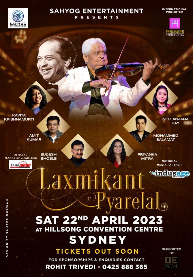 LAXMIKANT-PYARELAL Live In Sydney, 22 April | Event in Lidcombe | AllEvents.in