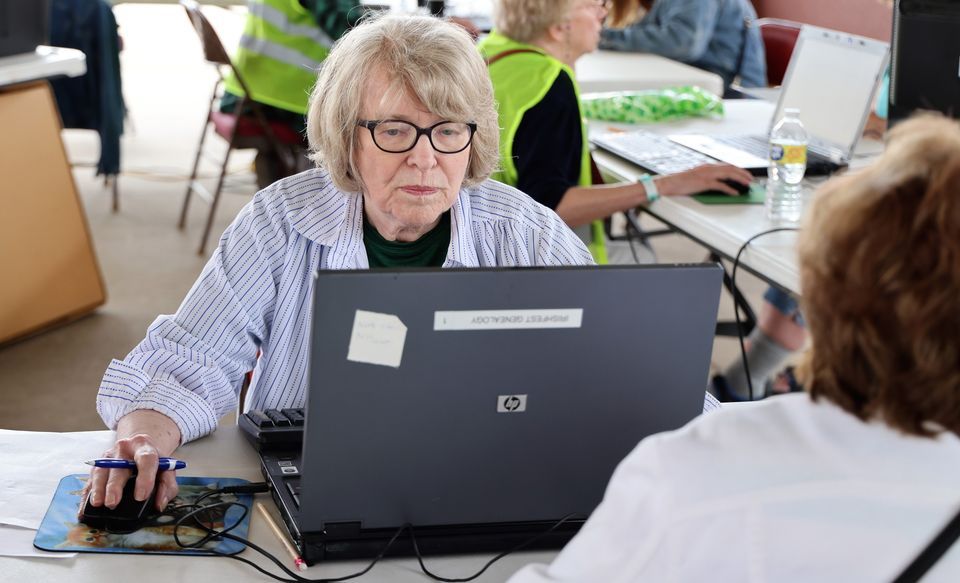Volunteering at IrishfestLa Crosse Genealogy Research Tent