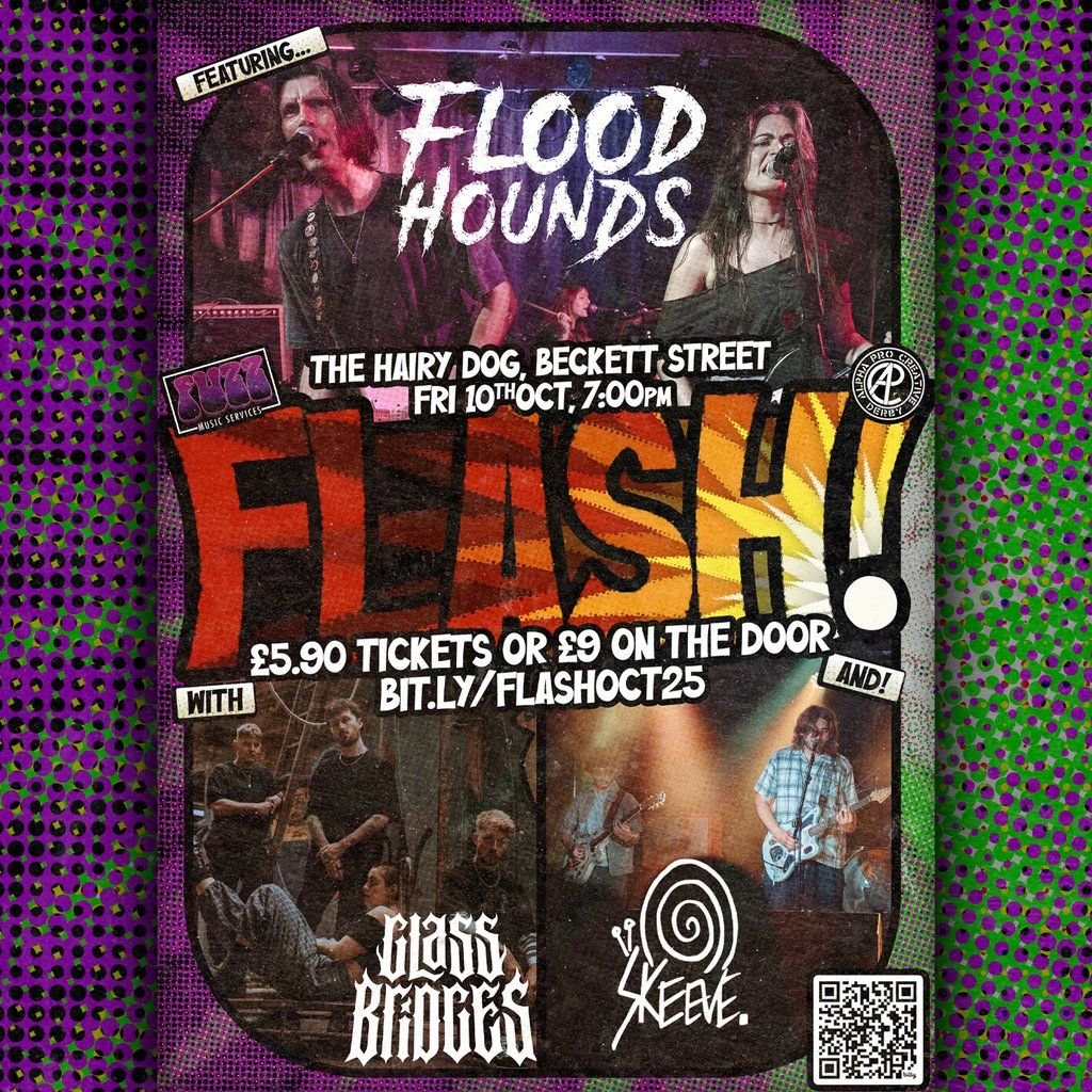 FLASH featuring FloodHounds, Glass Bridges, and skeeve., 10 October | Event in Derby | AllEvents