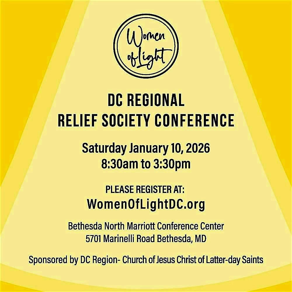 DC Regional Relief Society Conference, 10 January | Event in Rockville | AllEvents