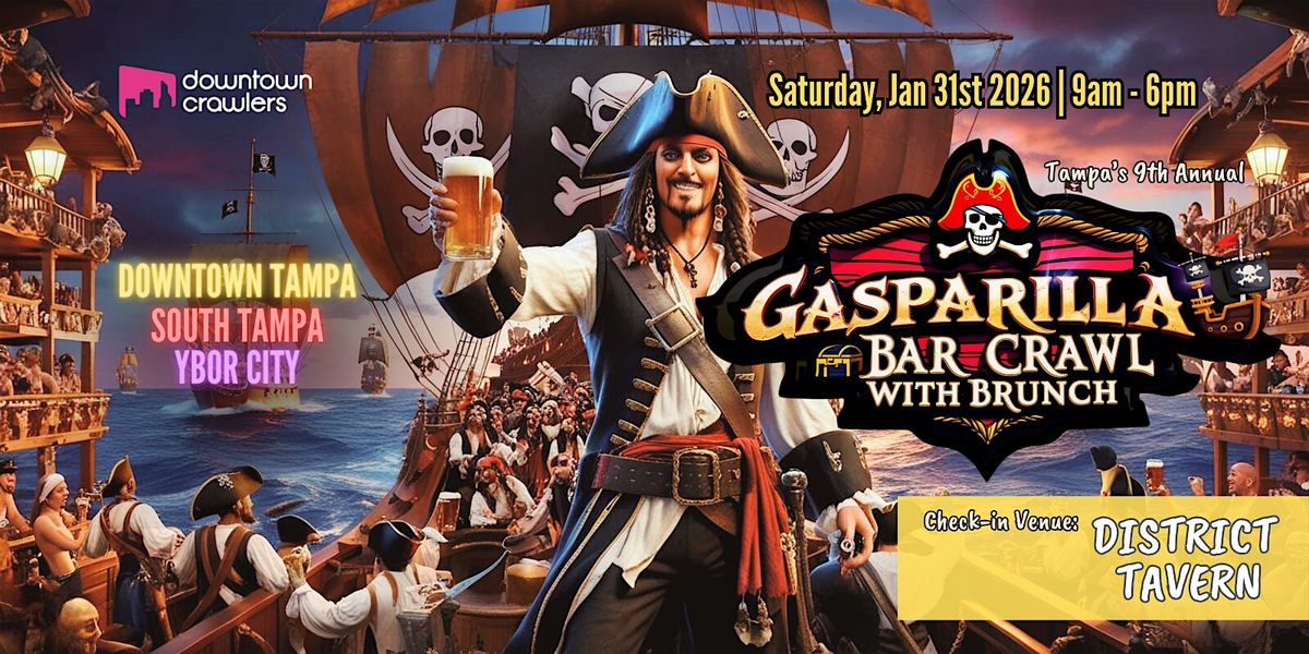 9th Annual Gasparilla Bar Crawl, Brunch & VIP Party-Tampa (District Tavern), 31 January | Event in Tampa