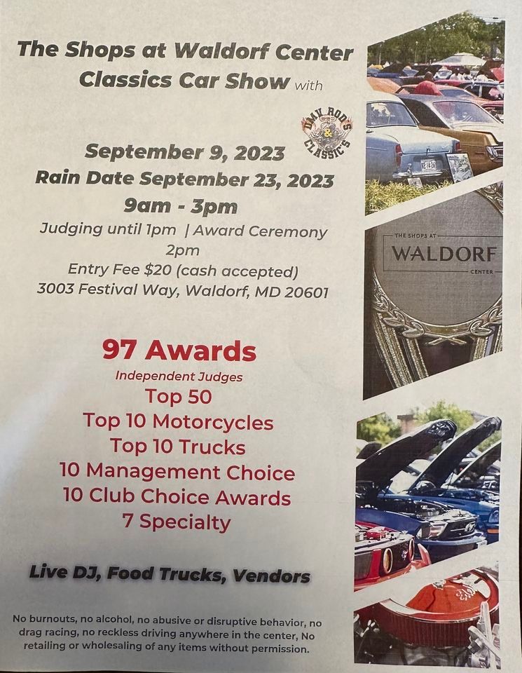 The Shops at Waldorf Center Classic Car Show, Shops at Waldorf Center