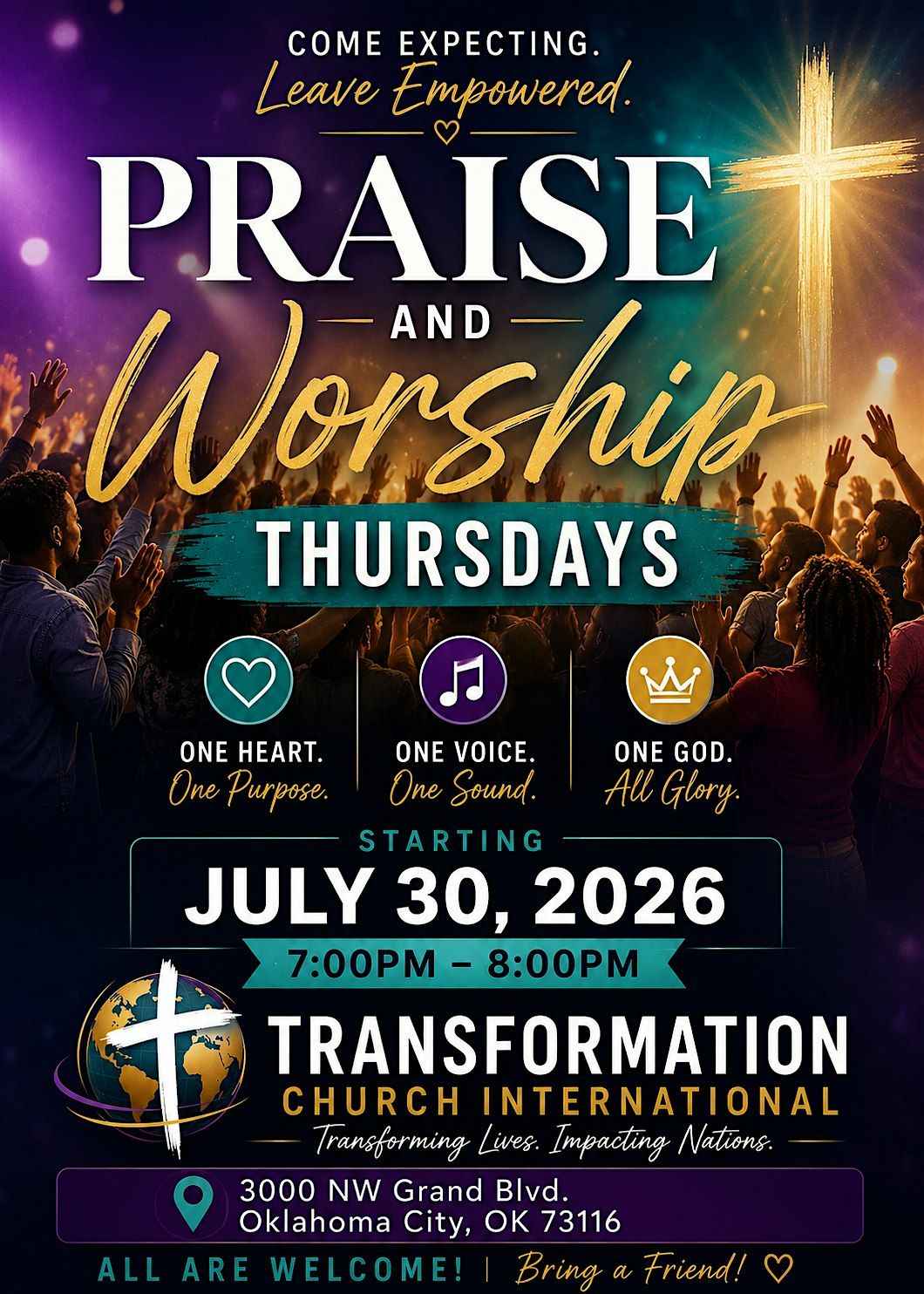 Praise & Worship Thursdays, Transformation Church International, Inc ...