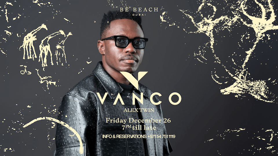 VANCO at Be Beach Dubai, 26 December | Event in Dubai | AllEvents