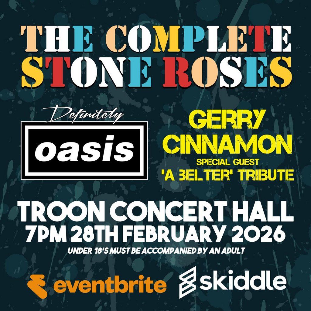 Definitely Oasis vs. The Complete Stone Roses + Special Guest!!!, 28 February | Event in Prestwick | AllEvents