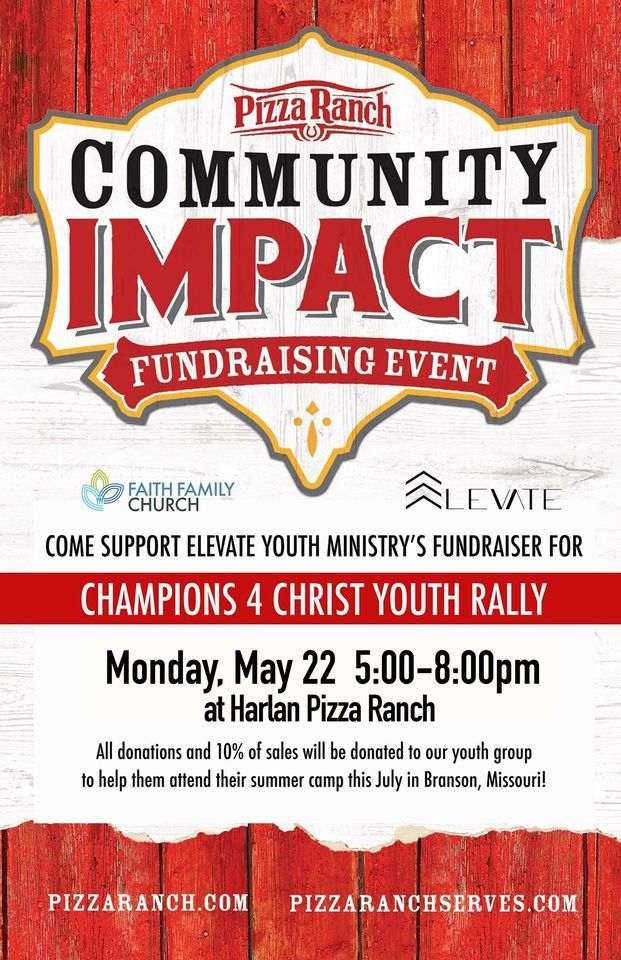 C4C Pizza Night Fundraiser, Pizza Ranch (Harlan, IA), 22 May 2023 AllEvents.in
