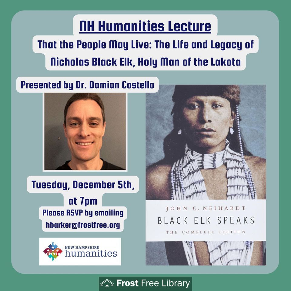 Lecture Dr. Damian Costello on Lakota Holy Man Nicholas Black Elk