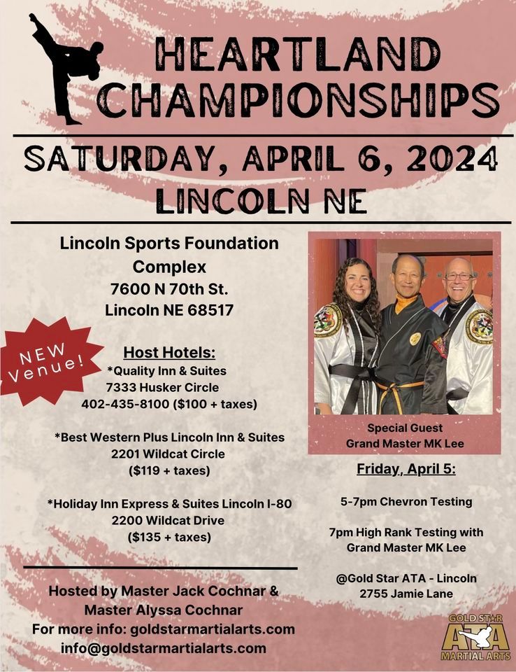 Heartland Championships Sat, April 6th Lincoln, NE, Lincoln Sports