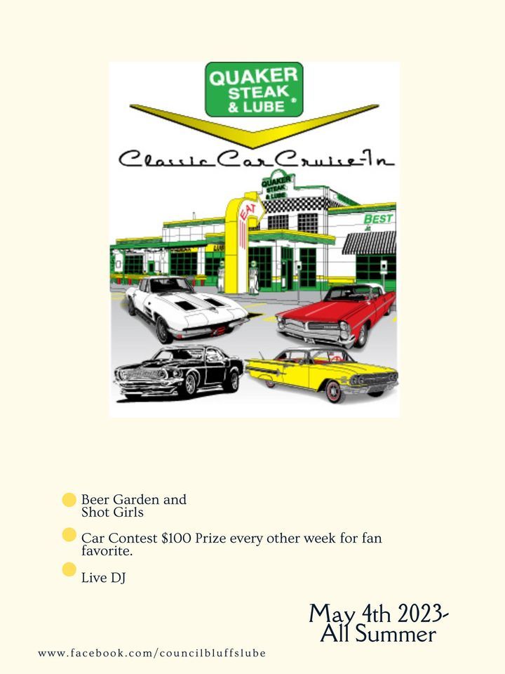 Classic Car CruiseIn, Quaker Steak and Lube (3320 Mid America Drive