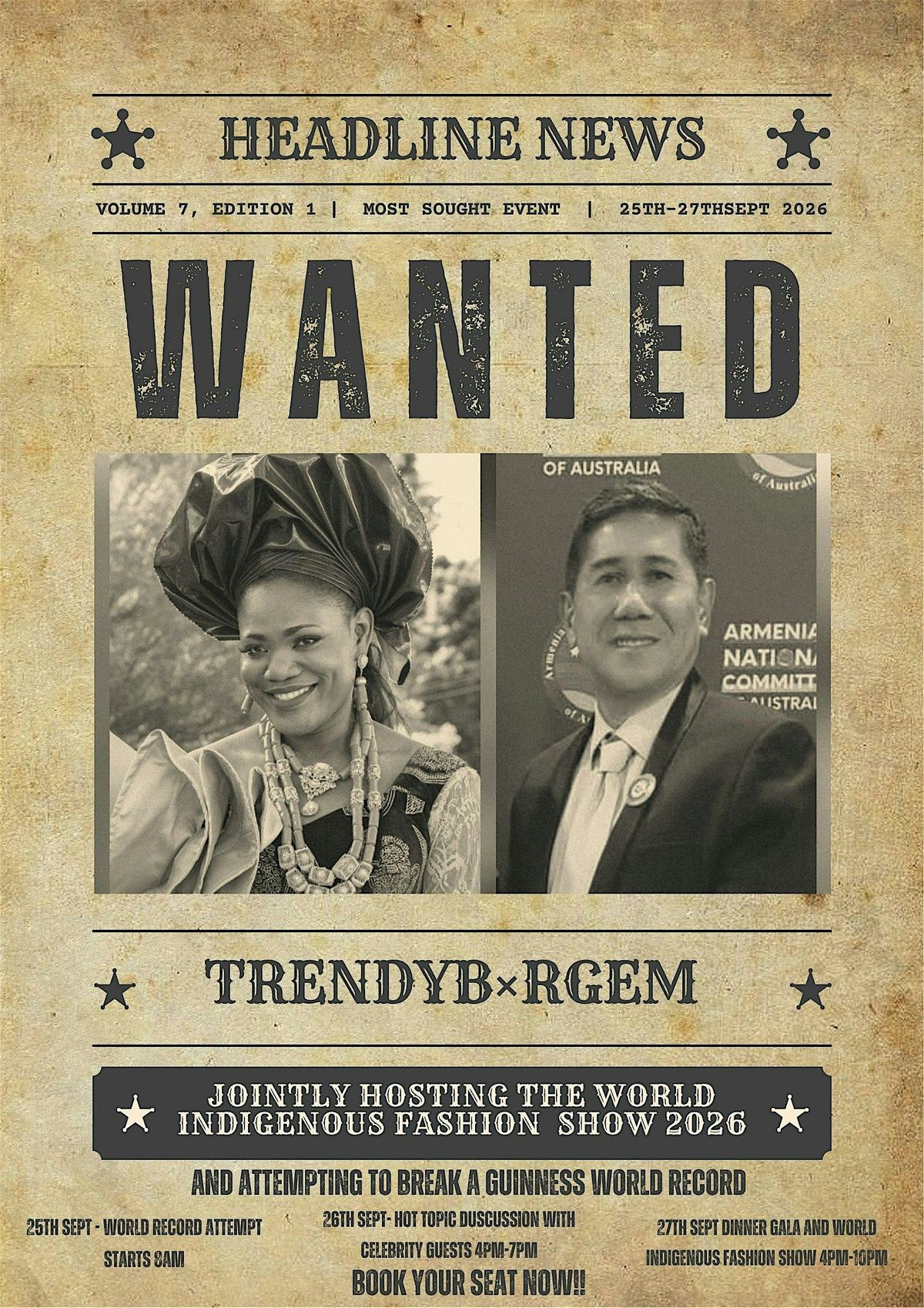 TrendyB World Indigenous Fashion show Dinner Gala, 27 September | Event in Canley Heights | AllEvents