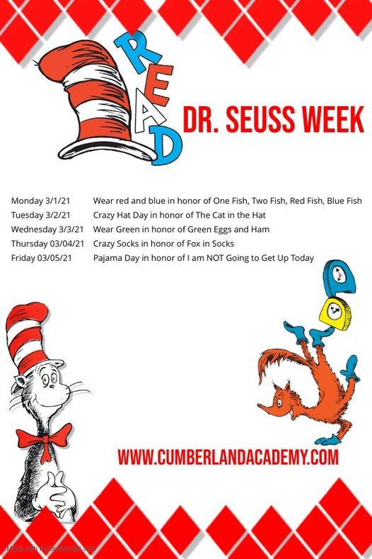 Cams Dr Seuss Week 1040 Shiloh Rd Tyler Tx 75703 1501 United States March 1 To March 5 Allevents In Cumberland Academy Calendar 2022 -2023, Tyler Tx