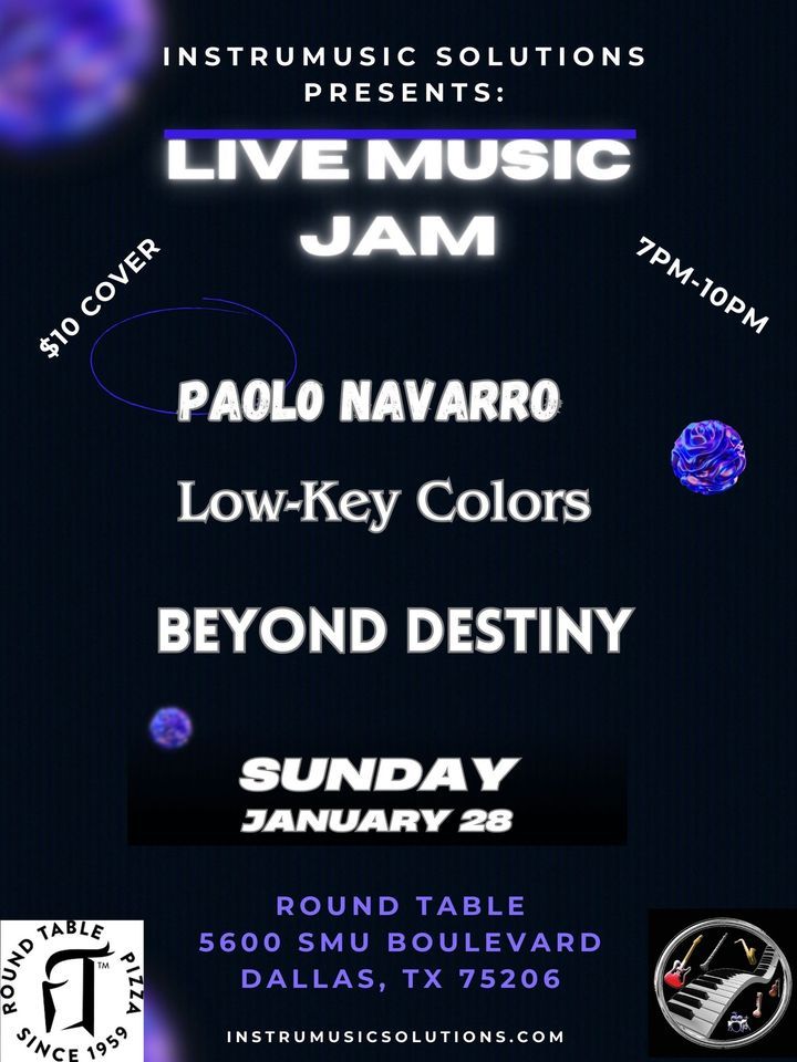 Instrumusic Solutions Presents Live Music Jams, Round Table Pizza (SMU